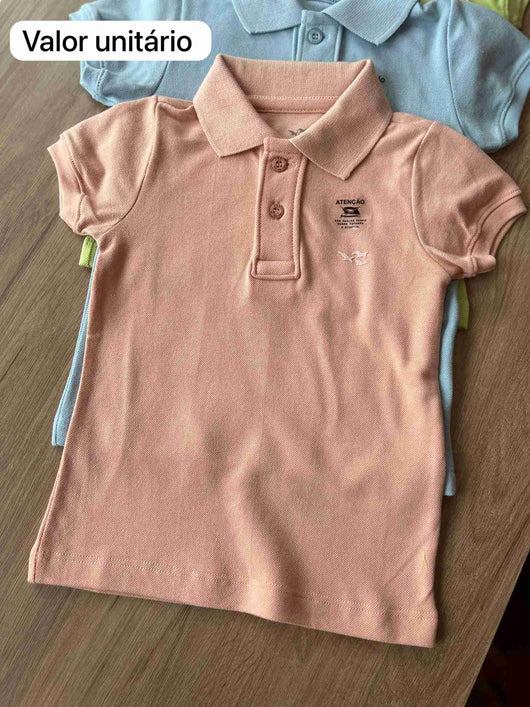 CAMISA MANGA CURTA POLO PEITILHO SOBREPOSTO MENINO FBR