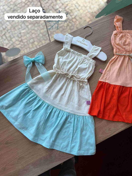 VESTIDO MANGA CURTA MEIA MALHA MENINA ANGERO