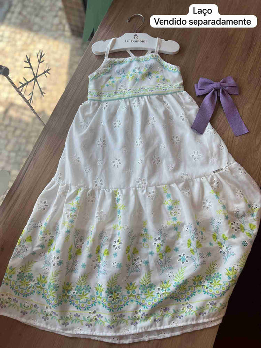 VESTIDO MANGA CURTA ALÇA MIDI EM LAISE SUNNY MENINA INFANTI