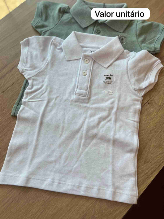 CAMISA MANGA CURTA POLO PEITILHO SOBREPOSTO MENINO FBR