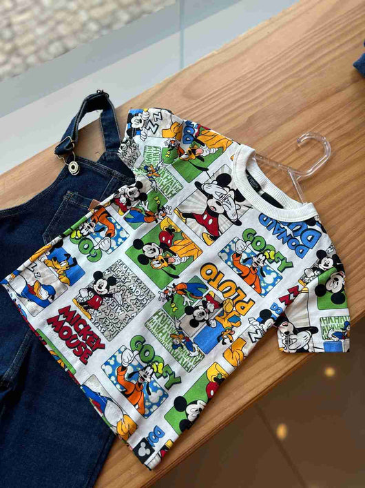 CAMISETA MANGA CURTA QUADRINHOS MICKEY E SEUS AMIGOS MENINO YOUCCIE