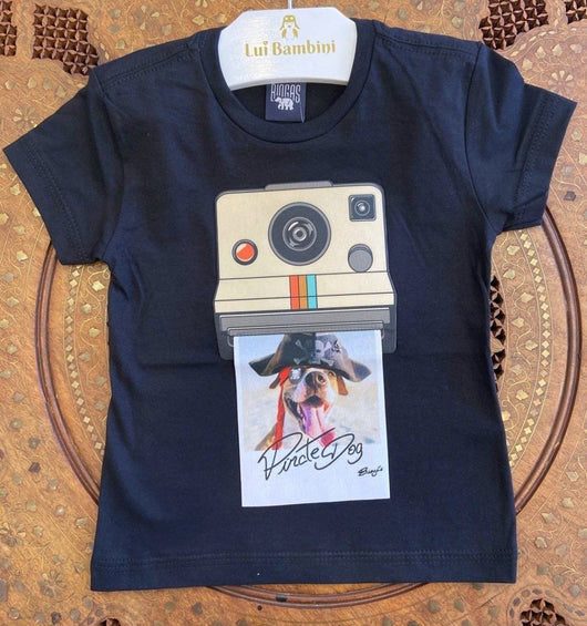 CAMISETA MANGA CURTA MAQUINA FOTOGRAFICA MENINO BIOGAS