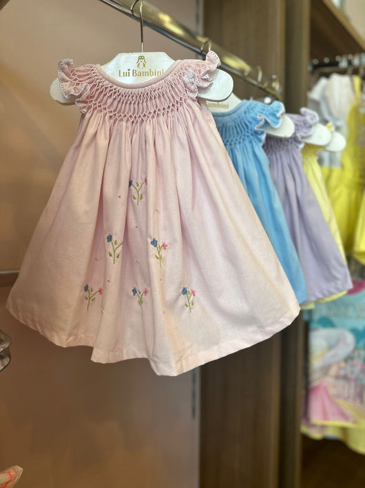 VESTIDO CASINHA DE ABELHA MANGA CURTA RENDA FLORES COLORIDAS MENINA LUI BAMBINI