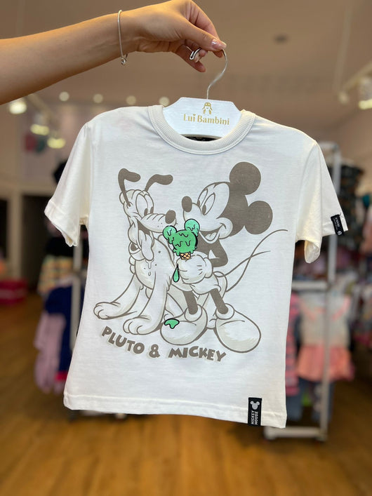 BLUSA MANGA CURTA MICKEY E PLUTO FRIENDS MENINO YOUCCIE