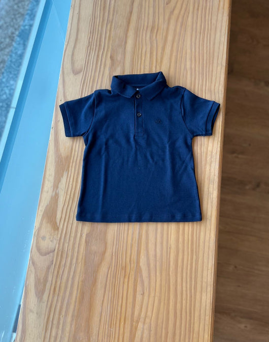 CAMISA POLO MANGA CURTA EM SUEDINE COM BORDADO MENINO UP BABY