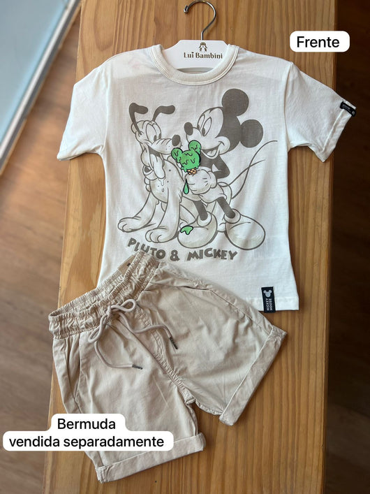 BLUSA MANGA CURTA MICKEY E PLUTO FRIENDS MENINO YOUCCIE