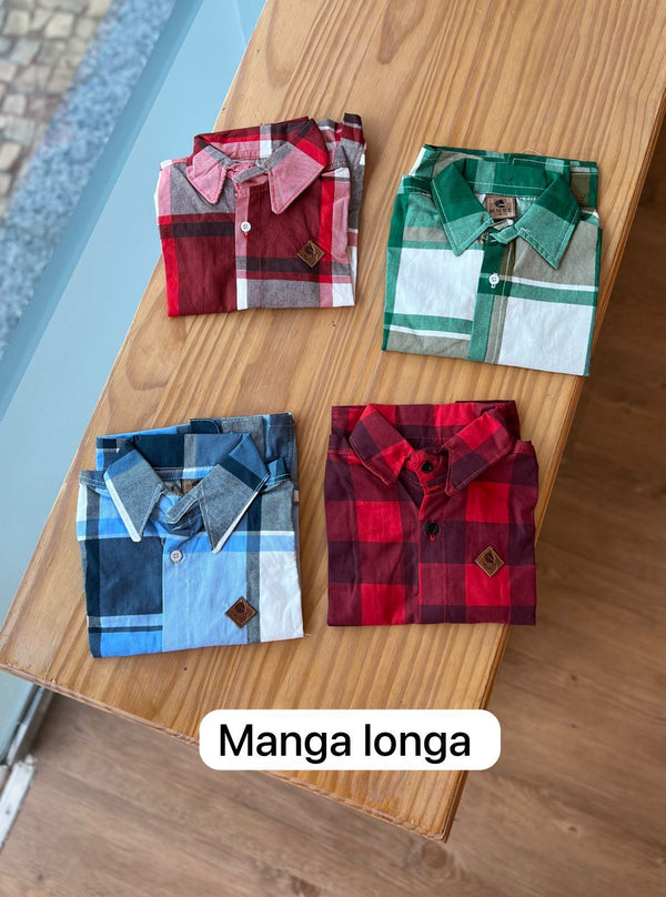 CAMISA XADREZ MANGA LONGA UNISSEX LUI BAMBINI