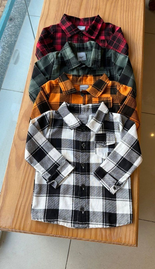 CAMISA MANGA LONGA XADREZ QUADRICULADA COM BOLSO FLANELADA MENINO ANGERÔ