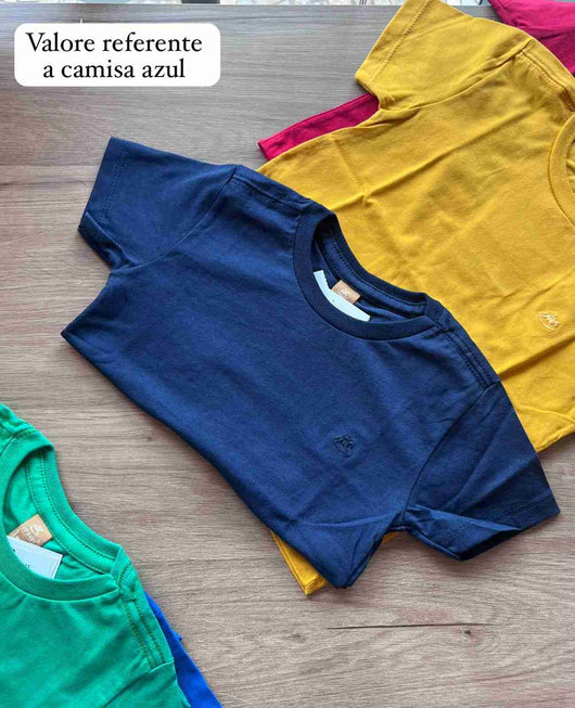 CAMISETA MANGA CURTA MEIA MALHA COM BORDADO MENINO UP BABY