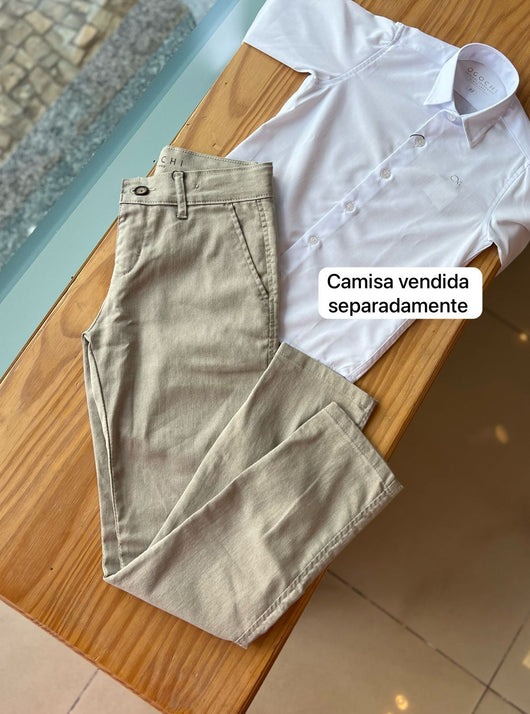 CALÇA SOCIAL ESSENCIAL COM BOLSO FACA E AJUSTE INTERNO MENINO OGOCHI