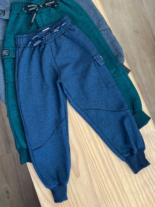 CALÇA JOGGER MOLETOM CANNES COM BOLSO E CORDÃO MENINO ANGERÔ