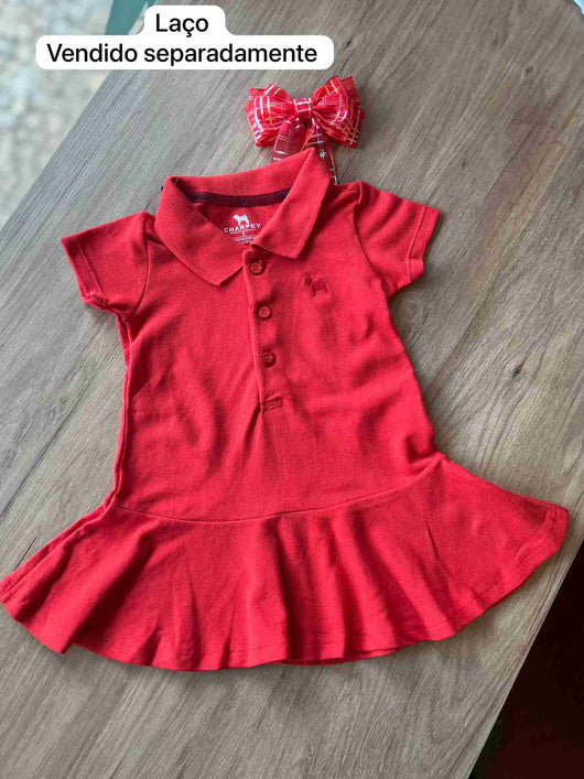 VESTIDO MANGA CURTA POLO PIQUET MENINA CHARPEY