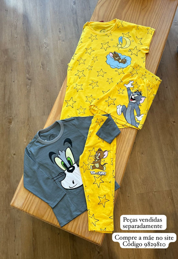 CONJUNTO PIJAMA MANGA LONGA COM CALÇA TOM E JERRY MENINO VEGGI