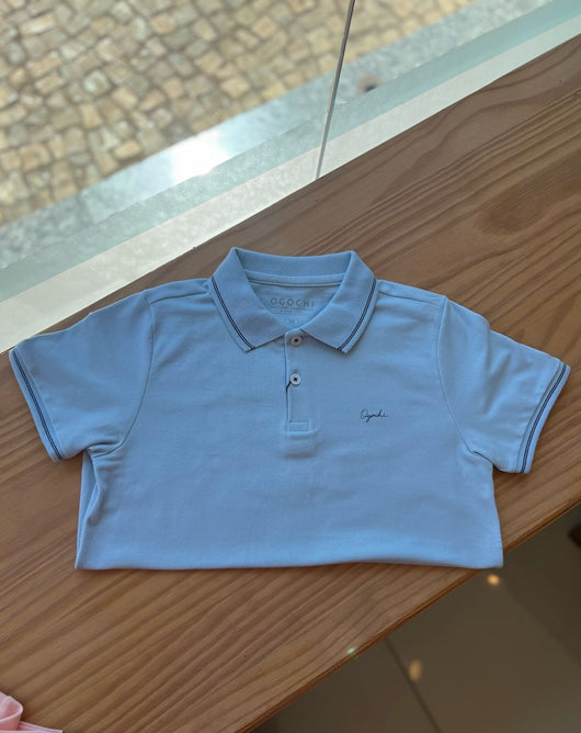 CAMISA MANGA CURTA GOLA POLO COM BOTÕES MENINO OGOCHI