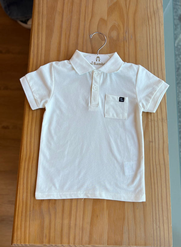 CAMISETA MANGA CURTA POLO COM BOLSO E BOTÕES MENINO TIP TOP