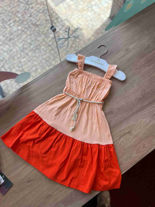 VESTIDO MANGA CURTA MEIA MALHA MENINA ANGERO