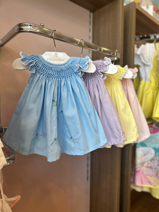 VESTIDO CASINHA DE ABELHA MANGA CURTA RENDA FLORES COLORIDAS MENINA LUI BAMBINI