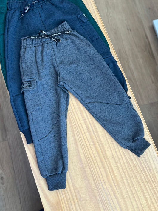 CALÇA JOGGER MOLETOM CANNES COM BOLSO E CORDÃO MENINO ANGERÔ