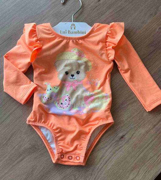 MAIO ML DRY UV 50+ CACHORRO STRASS MENINA INFANTI