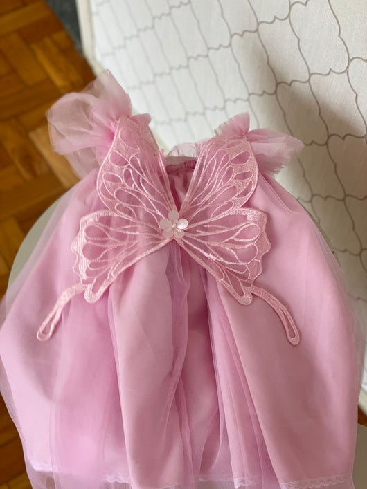 VESTIDO MANGA CURTA JARDIM ENCANTADO BORBOLETA MENINA LUI BAMBINI