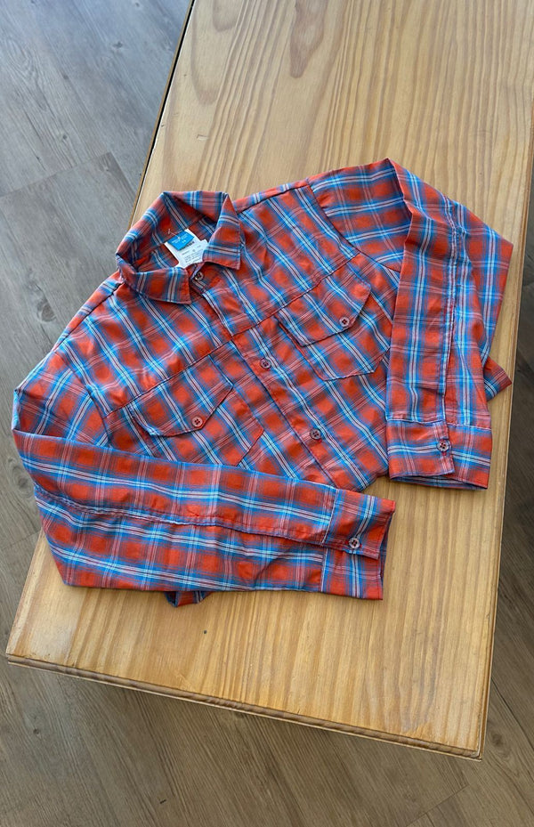 CAMISA MANGA LONGA XADREZ QUADRICULADA BOLSO MENINO LUI BAMBINI