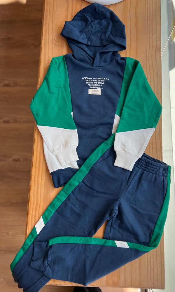 CONJUNTO BLUSÃO MANGA LONGA CAPUZ AUTHENTIC BOYS SOCIETY E CALÇA MOLETOM COM BOLSO MENINO ABRANGE