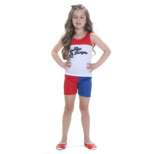 FANTASIA INFANTIL BLUSA REGATA E SHORT ARLEQUINA MENINA LUI BAMBINI - FANTASIA MENINA - MENINA - MODA INFANTIL