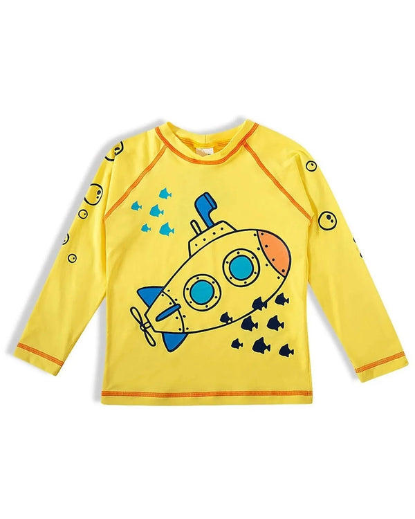 CAMISETA MANGA LONGA SUBMARINO AMARELO MENINO TIP TOP - CAMISETA MENINO - MENINO - MODA PRAIA MENINO