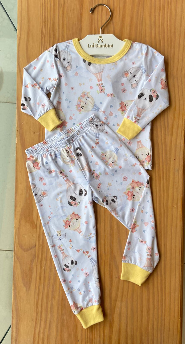 CONJUNTO PIJAMA MANGA LONGA E CALÇA BALÕES URSINHOS MENINA ALAKAZOO