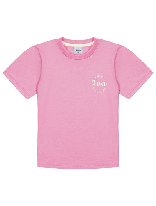 BLUSA MANGA CURTA EM MALHA SUPER FUN EVERYDAY MENINA CATAVENTO - BLUSA MENINA - MENINA - MODA INFANTIL