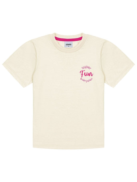 BLUSA MANGA CURTA EM MALHA SUPER FUN EVERYDAY MENINA CATAVENTO - BLUSA MENINA - MENINA - MODA INFANTIL