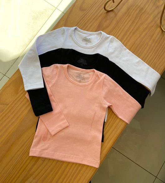 BLUSA MANGA LONGA LISA MENINA BICHO BAGUNÇA - BLUSA MENINA - INVERNO MENINA - MENINA