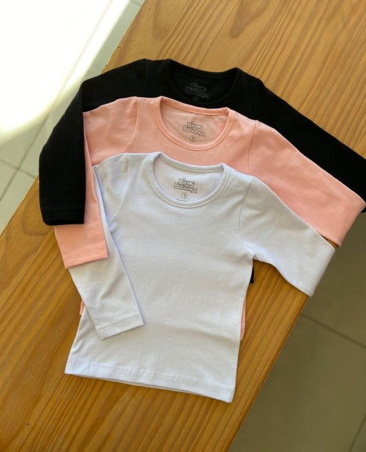 BLUSA MANGA LONGA LISA MENINA BICHO BAGUNÇA - BLUSA MENINA - INVERNO MENINA - MENINA