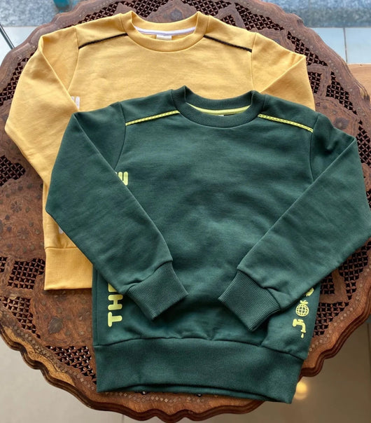 BLUSAO MANGA LONGA MOLETOM THE FUTURE MENINO HAVE FUN - cf-cor-amarelo - cf-cor-verde-musgo - INVERNO MENINO