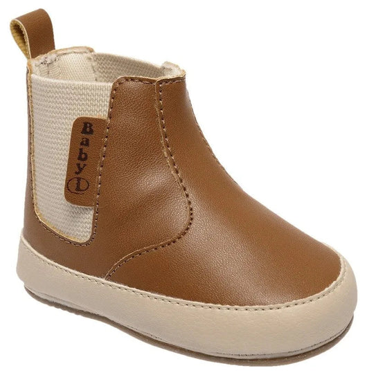 BOTA CANO ALTO COM ELÁSTICO E SOLADO ANTIDERRAPANTE MENINO BABY i - Bota Menino - CALCADOS MENINO - cf-cor-marrom-claro