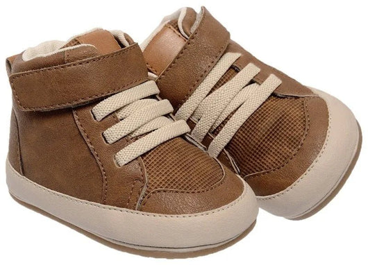 BOTA CANO ALTO COM VELCRO E ELÁSTICO SOLADO ANTIDERRAPANTE MENINO BABY i - Bota Menino - CALCADOS MENINO - cf-cor-marrom-claro