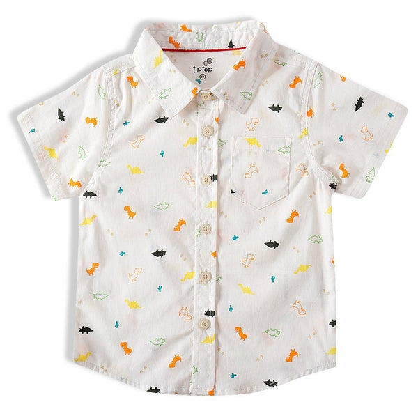 CAMISA MANGA CURTA GOLA POLO COM BOLSO DINOS MENINO TIP TOP - CAMISA MENINO - MENINO - POLO MENINO