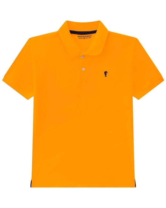 CAMISA MANGA CURTA GOLA POLO EM PIQUET COM BOTÕES MENINO ONDA MARINHA - CAMISA MENINO - cf-cor-azul-escuro - cf-cor-marinho