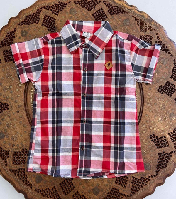 CAMISA MANGA CURTA XADREZ QUADRICULADA MENINO LUI BAMBINI - CAMISA MENINA - CAMISA MENINO - FESTA JUNINA MENINA