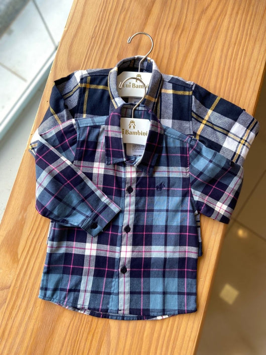 CAMISA MANGA LONGA XADREZ QUADRICULADA FLANELADA COM BORDADO MENINO POLO INFANTI - CAMISA MENINO - FESTA JUNINA MENINO - INVERNO MENINO