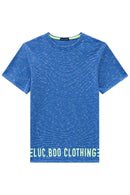 CAMISETA MANGA CURTA LISTRAS CLOTHING NEON MENINO LUC BOO - CAMISETA MENINO - cf-cor-azul - cf-cor-preta