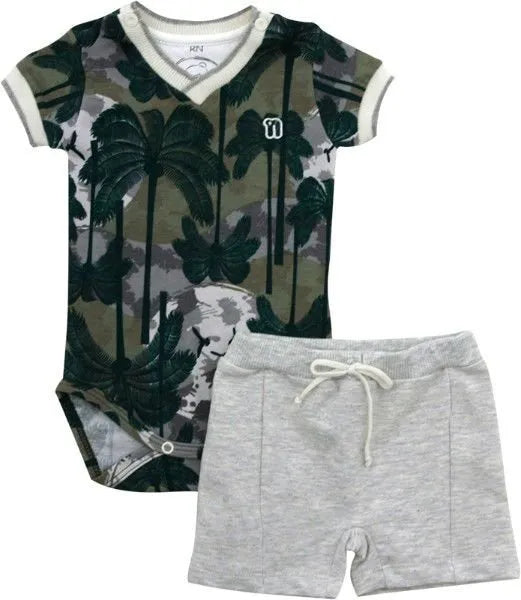 CONJUNTO BODY MC E SHORT COQUEIROS MENINO NORUEGA