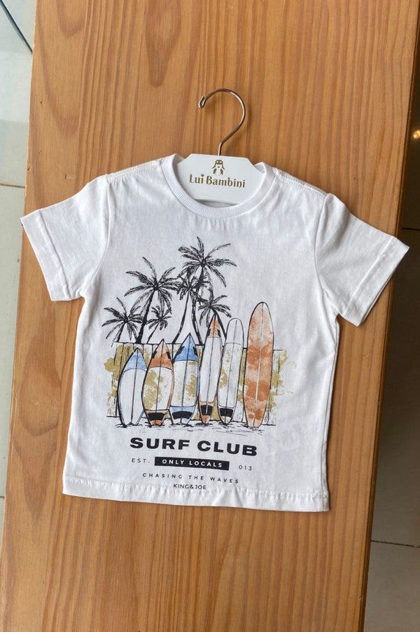 CAMISETA MANGA CURTA PRANCHAS SURF CLUB MENINO KING&JOE