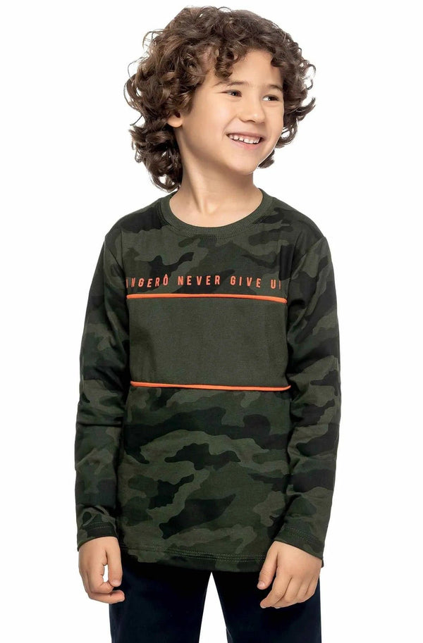 CAMISETA MANGA LONGA CAMUFLADA MENINO ANGERO