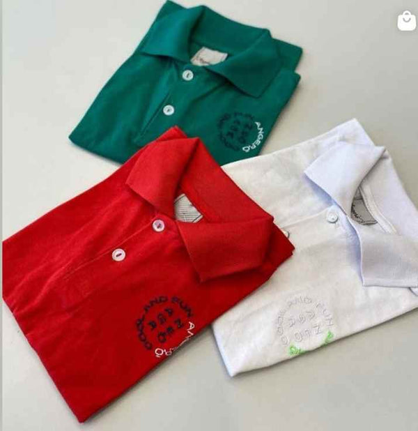 CAMISA MANGA CURTA GOLA POLO LISA MENINO ANGERO