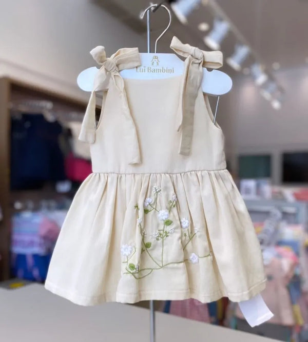 VESTIDO REGATA AJUSTAVEL FLORES BORDADAS MENINA LUI BAMBINI