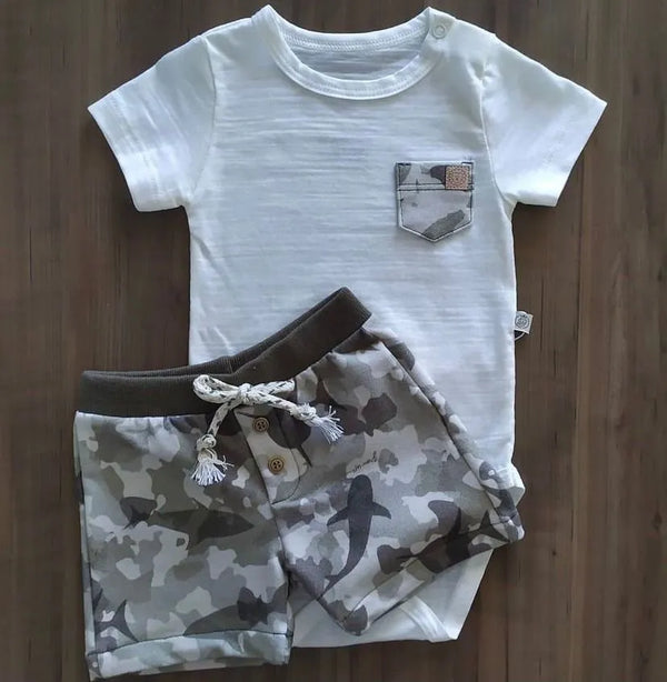 CONJUNTO BODY MC E SHORT NEW ATTITUDE MENINO GROW UP